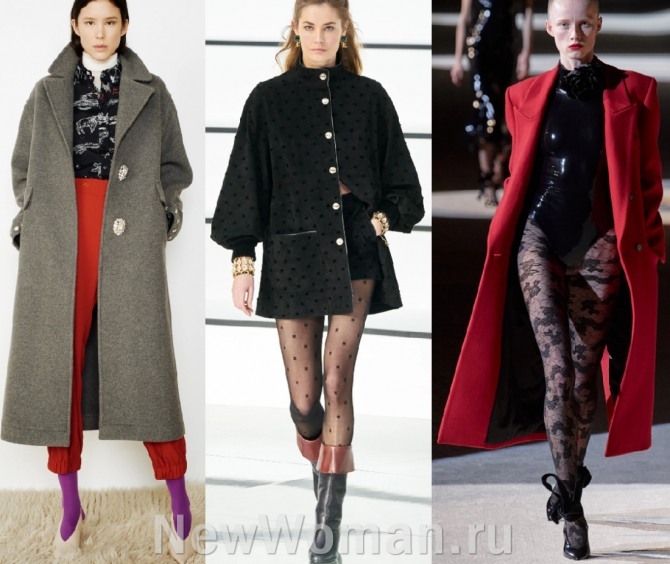 фото приталенных дизайнерских пальто с модных показов осень-зима 2020-2021 от мировых брендов
