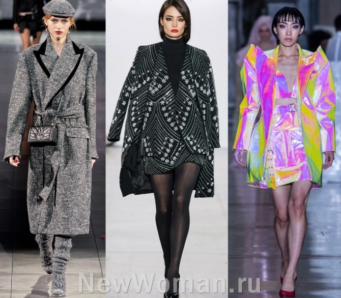 тотал-принт на женских пальто с подиума - примеры самых главных трендов в демисезонной осенней женской моде 2020
