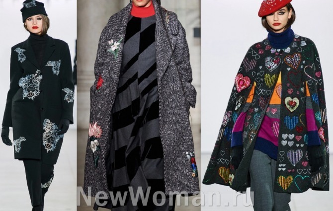 самые модные осенние пальто 2020 года - модели с вышивкой