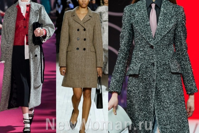 женские брендовые пальто 2021 года из драпа с меланжевым эффектом