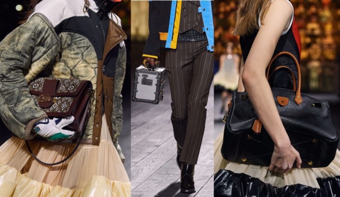 сумки от Louis Vuitton с подиума в рамках недель моды осень-зима 2020-2021