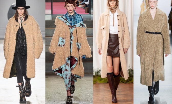 модные осенние пальто из искусственного меха чебурашка - идеи фасонов от стилистов и модельеров на 2020 год