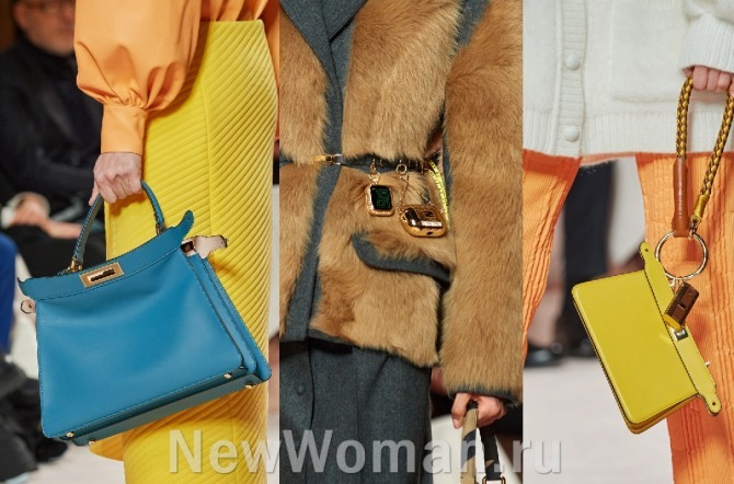 модели стильных женских сумок - тенденции от бренда Fendi осень 2020 года