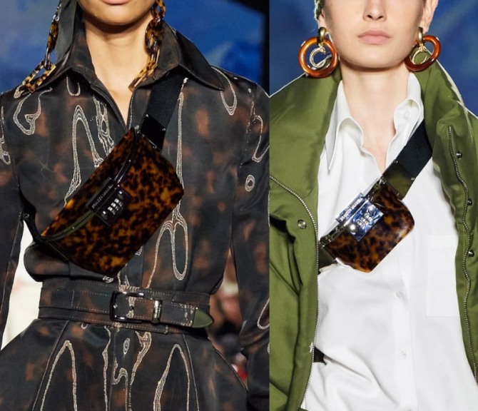 Мода для девушек сезона осень-змодные тенденции на осень 2020 года в женских молодежных аксессуарах - сумки и кошельки на груди