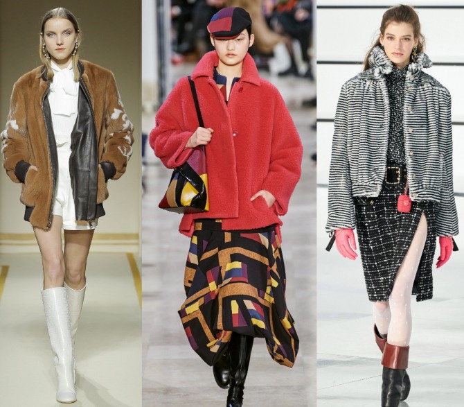 модный тренд в курточной женской моде 2021 года - плюшевые куртки из искусственного меха чебурашка