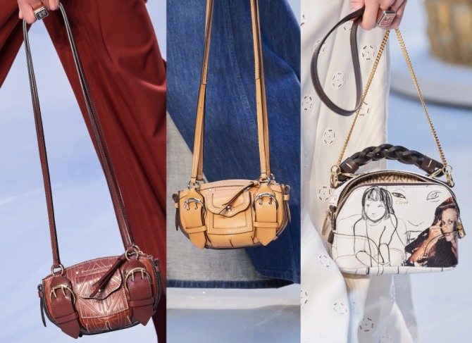 сумки овальной формы от бренда Chloé - модный показ осень-зима 2020-2021