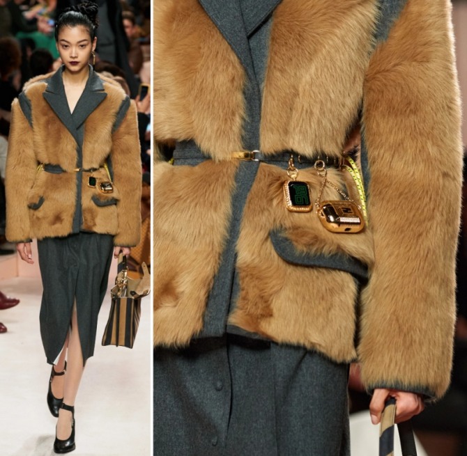 меховая женская куртка от Fendi - модель из коллекции осень-зима 2020-2021