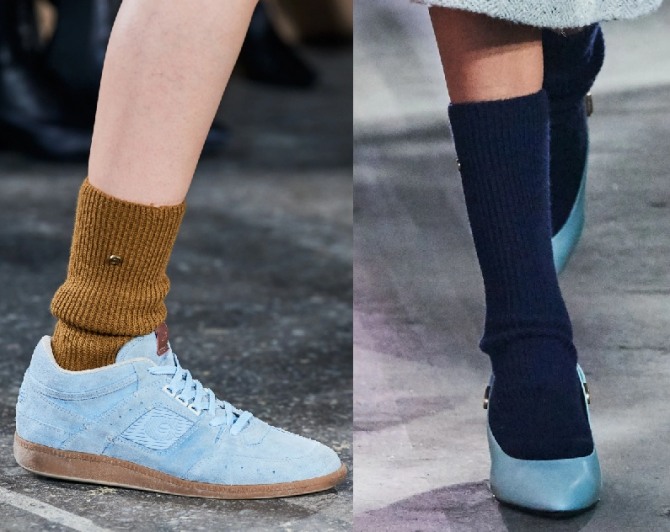 модные женские туфли 2021 года голубого цвета - модели на осень и весну от бренда Coach