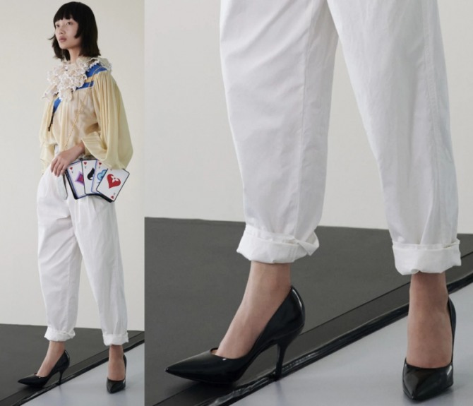 фото модных черных лаковых женских туфель 2021 года на шпильке и с острым мысом - пара от бренда Louis Vuitton