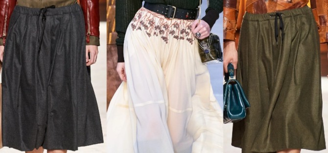 модные фасоны юбок 2021 года от мэтров европейской моды - юбка татьянка из прямоугольного куска ткани, собранной у талии на резинку