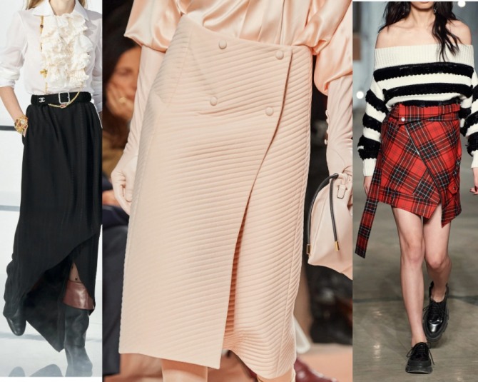 юбки с запахом - модный тренд в стильной брендовой женской одежде 2021 года