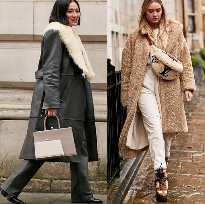 уличная мода Лондона на зиму 2021 года - пальто