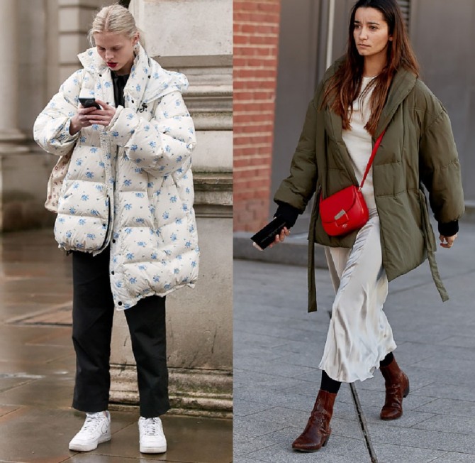 стритстайл Лондон, 2021 год - зимние образы для девушек с куртками