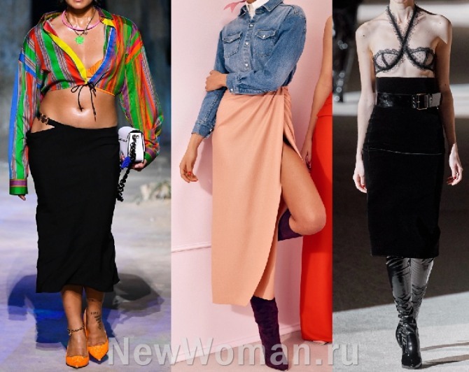 стильные женские образы с юбками миди 2021 года