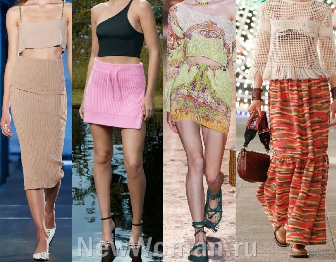 трикотажные юбки - горячий тренд в женской моде 2021 года