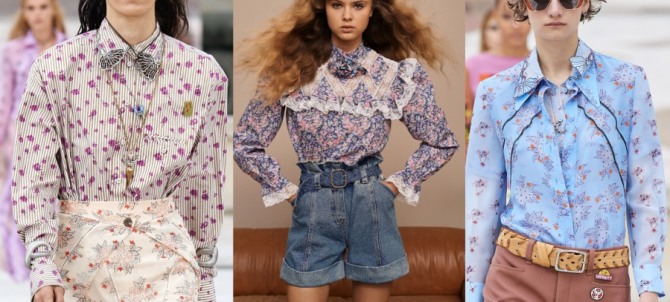 блузки 2021 года для девушек с цветочным принтом и длинными рукавами - европейская мода