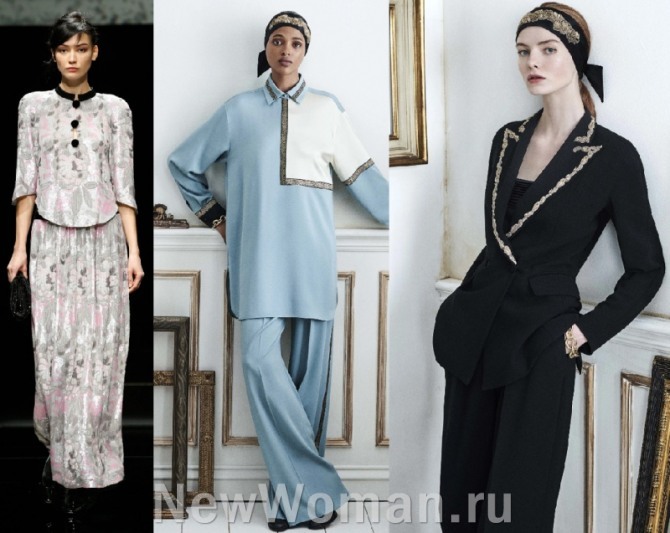 модные костюмы для женщин за 50 и 60 лет - фото с подиумов мировых столиц