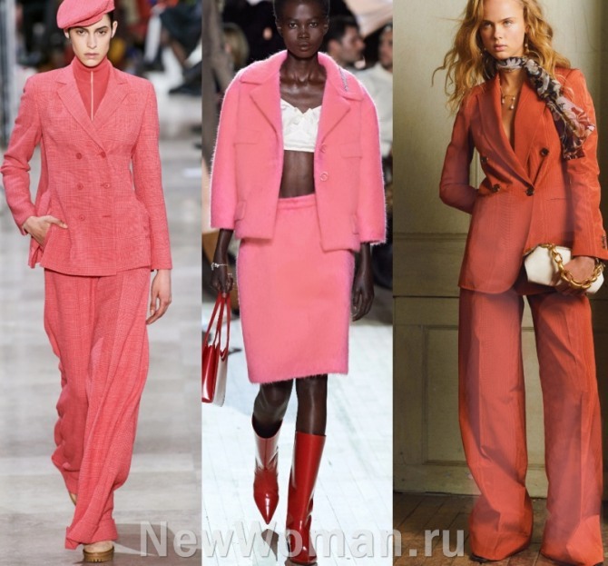 женские костюмы от кутюр лососевого цвета - тренды в женской моде 2021 года