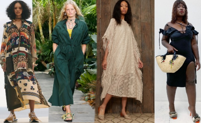 новинки летней моды 2021 года для полных женщин - платья с модных показов дизайнерских коллекций