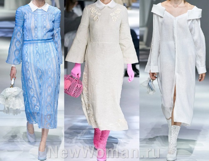 красивые стильные платья для торжественного случая для пожилых женщин 60, 70 лет - модные фасоны весна-лето 2021 года от бренда Fendi с модных европейских показов