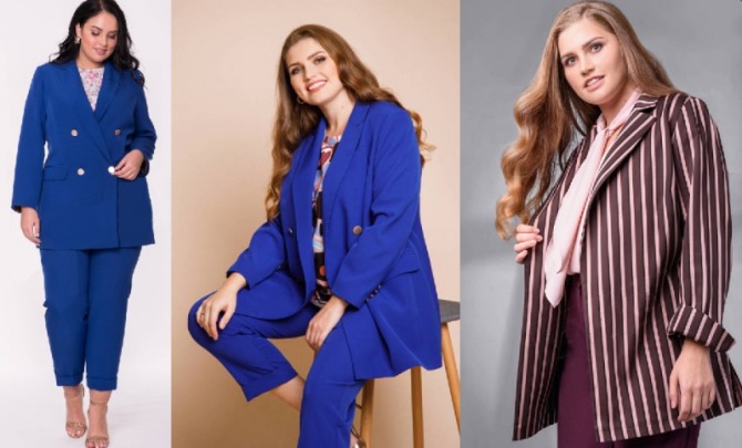 идеальные деловые костюмы для полных женщин - мода 2021 года