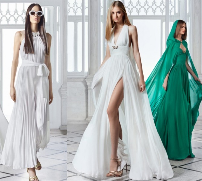 вечерние белые платья макси для выпускного - коллекция Elie Saab 2021