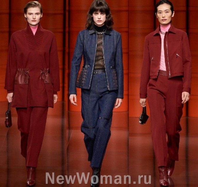 деловой стиль от бренда Hermès коллекция женских офисных костюмов на сезон осень-зима 2021-2022