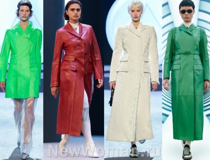 приталленные фасоны женских всенних пальто на весну и 2022 года от бренда Salvatore Ferragamo