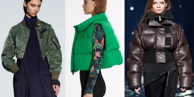 горячий тренд 2022 года в верхней женской демисезонной одежде - очень короткая куртка-малютка