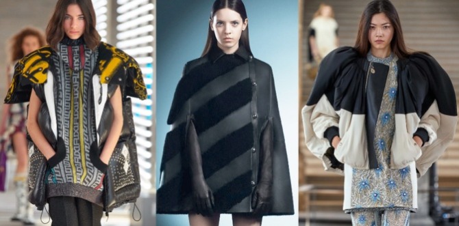 фото демисезонных женских курток с прорезями для рук - кейп, тренды 2022 года