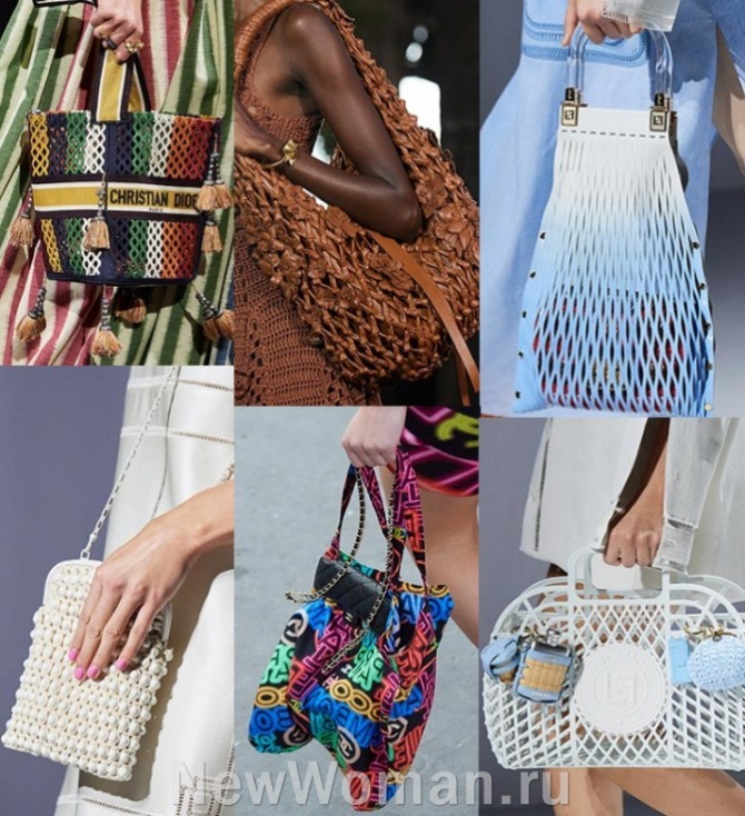 самые модные летние сумки 2021 года - фото из дизайнерских коллекций с недель европейской моды 2021
