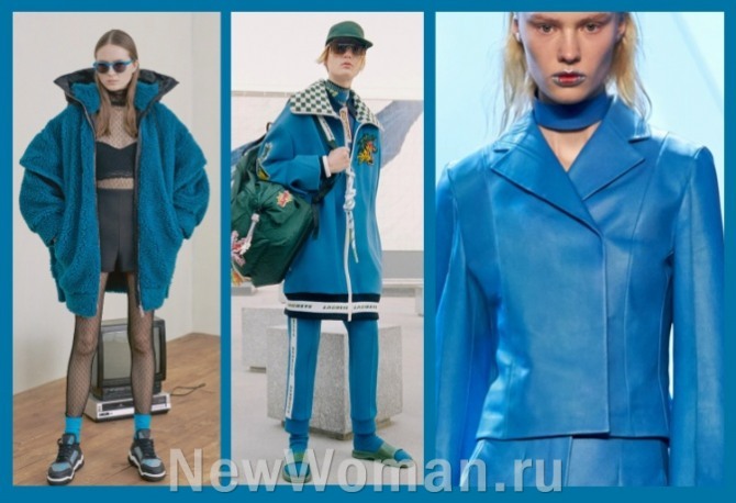 куртки цвета морской волны из европейских коллекций на 2022 год - женская верхняя уличная одежда