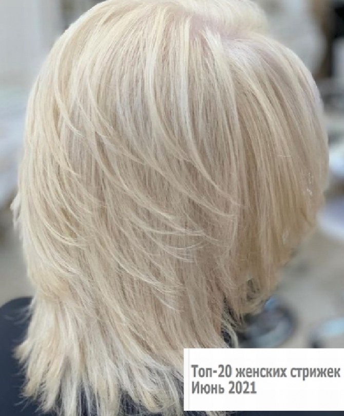 топ-20 летних женских стрижек Июнь 2021 года - каскад блонд на длинных волосах