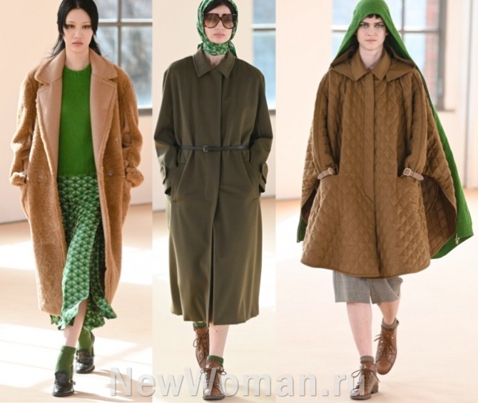 женские пальто 2022 года в стиле манимализм - луки с недель европейской моды