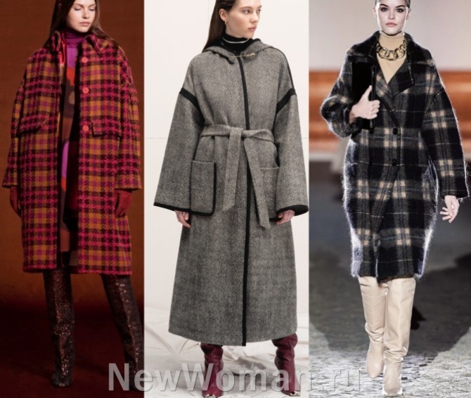 пальто с заниженной линией плеча в трендах 2022 года в уличной одежде для женщин