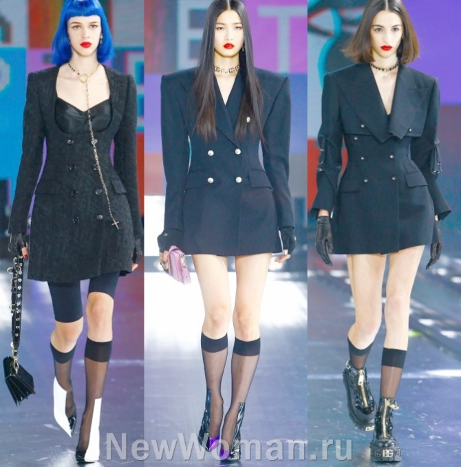  пальто Долче&Габбана из коллекции на 2022 год, люксовые черные пальто-мини для молодых стройных девушек - с чем носить и как сочетать