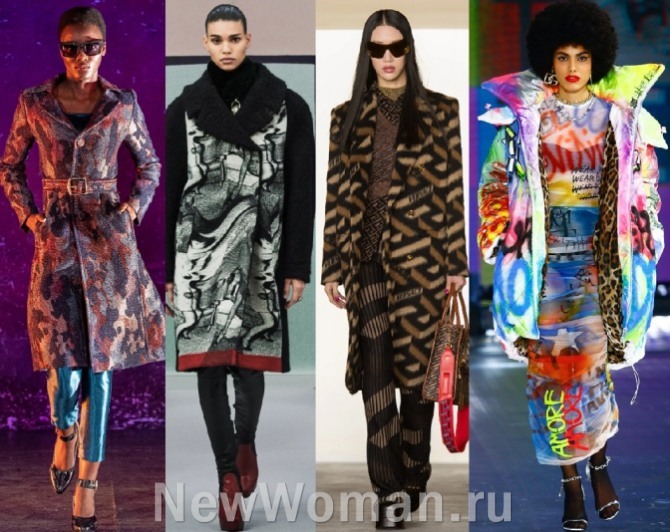 Какие женские пальто самые модные в 2022 году - силуэты, материалы, ткани, цвет, принты, длина, отделка, с чем носить и сочетать женские пальто с абстрактным рисунком