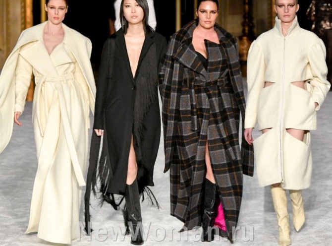 Американский дизайнер Christian Siriano и его женские пальто на 2022 год - красивые, комфортные, в пол и миди, белые, черные, в крупную клетку