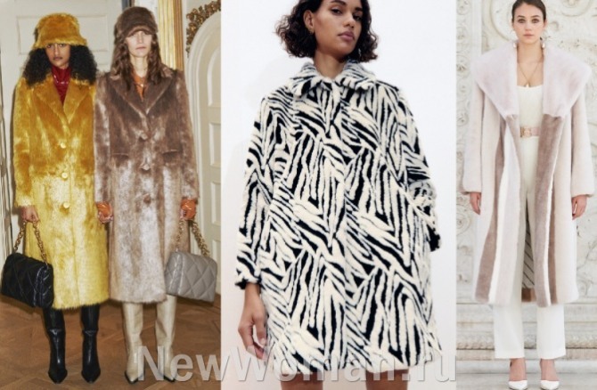 Тенденции в зимней моде 2022 года - пальто из искусственного меха короткошерстные