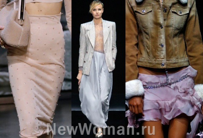 юбки из шифона от брендов Fendi, Giorgio Armani, Blumarine на 2022 год