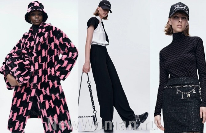 французская компания Karl Lagerfeld и модные головные женские уборы осень-зима 2021-2022 - молодежные варианты
