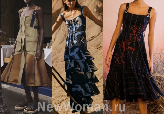 модное платье-сарафан на бретелях без нижнего слоя - на весну и лето 2022 года