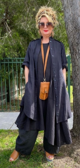 летний наряд черного цвета в стиле бохо для женщины плюс 60