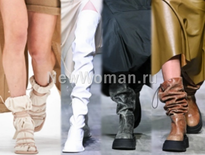 коллекция обуви Sportmax на 2022 год - модные фасоны женских сапог