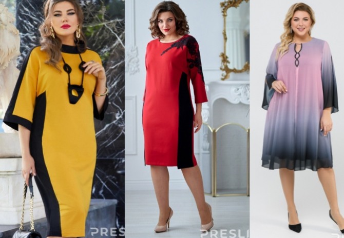 какие платья для полных женщин модные в 2021-2022 годах - красивые фасоны и модели