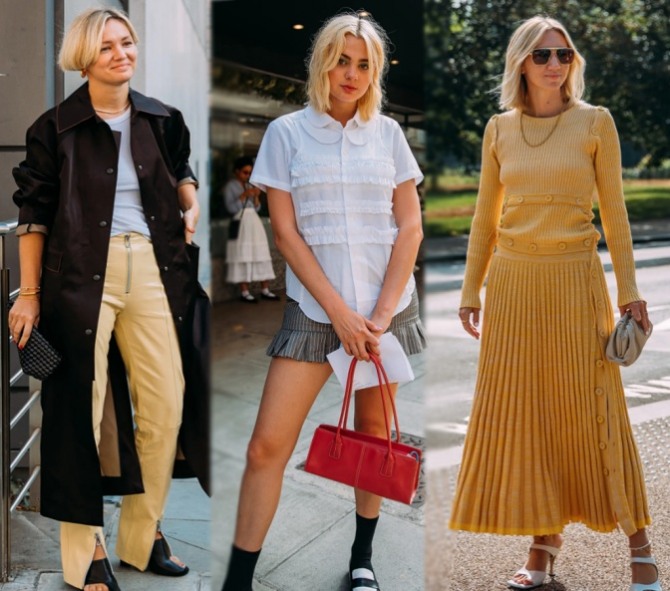 модный удлиненный боб и блондинки на улицах Лондона - неделя моды весна-лето 2022
