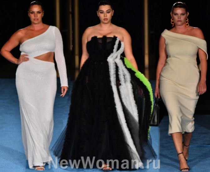 высокая мода для полных девушек - вечерние платья сезона весна-лето 2022 от бренда Christian Siriano Spring RTW 2022