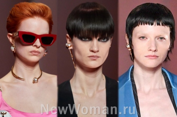 какие короткие женские стрижки в тренде в 2023 году - для рыжих и черных волос