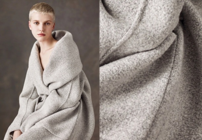 элегантное светлое женское пальто из меланжевого кашемира, Италия - Max Mara Atelier Fall 2022