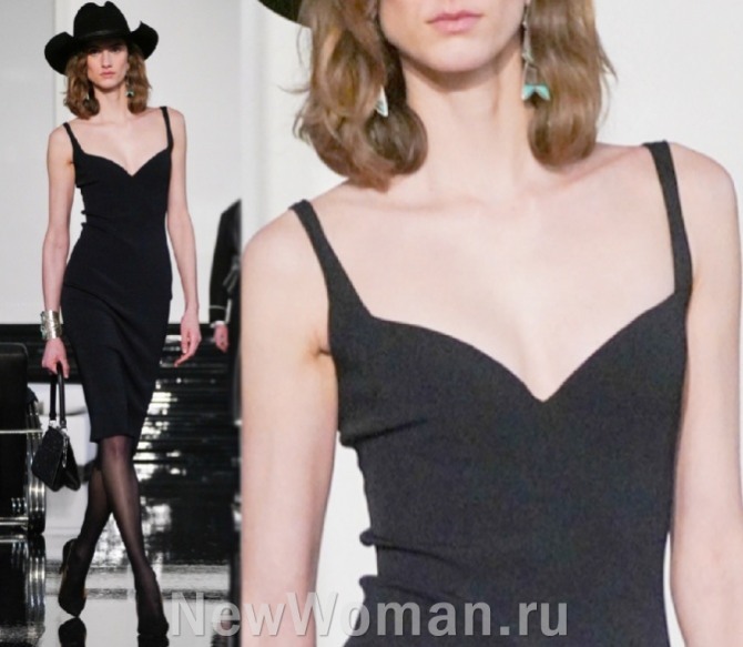 маленькое черное платье 2023 года от модного дома Ralph Lauren